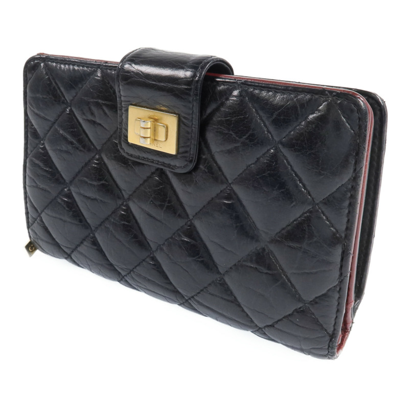 CHANEL 牛皮皮革2.55Wallet金扣錢包-1