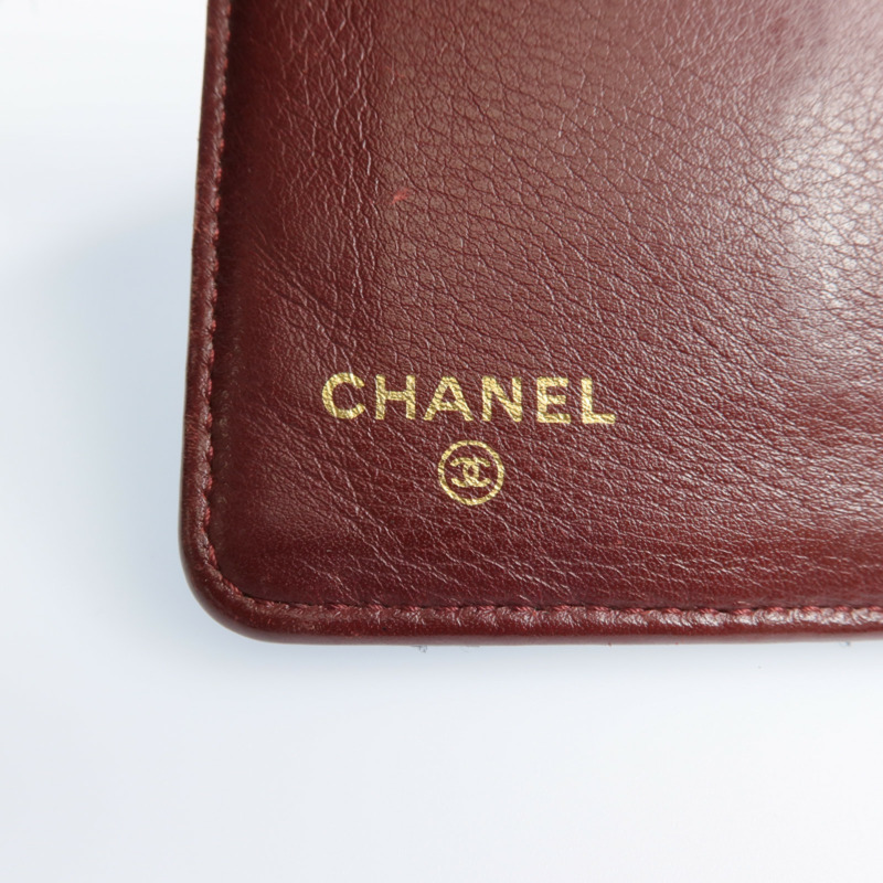 CHANEL 牛皮皮革2.55Wallet金扣錢包-6