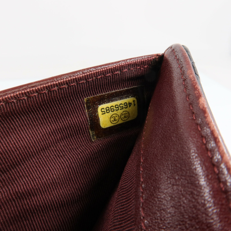 CHANEL 牛皮皮革2.55Wallet金扣錢包-7