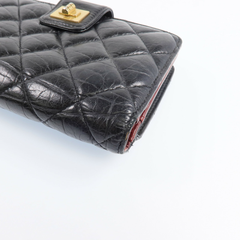 CHANEL 牛皮皮革2.55Wallet金扣錢包-11