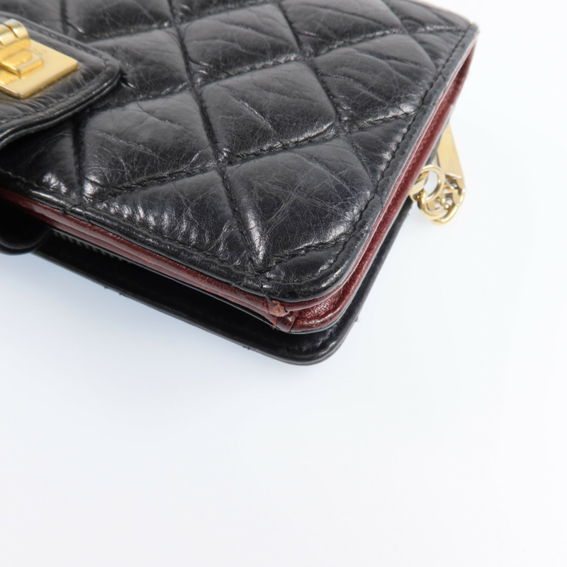 CHANEL 牛皮皮革2.55Wallet金扣錢包-14