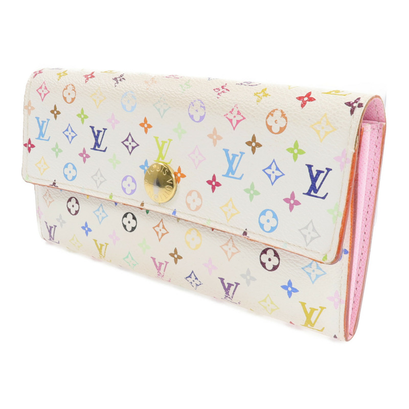 LOUIS VUITTON Monogram Multicolor Sarah Long Wallet金扣長錢包-1