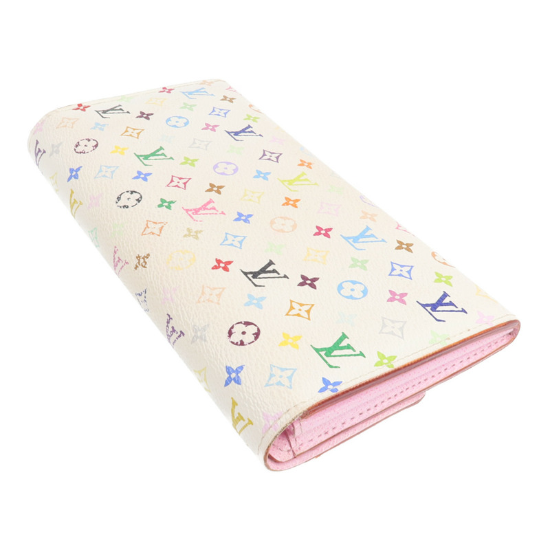 LOUIS VUITTON Monogram Multicolor Sarah Long Wallet金扣長錢包-4