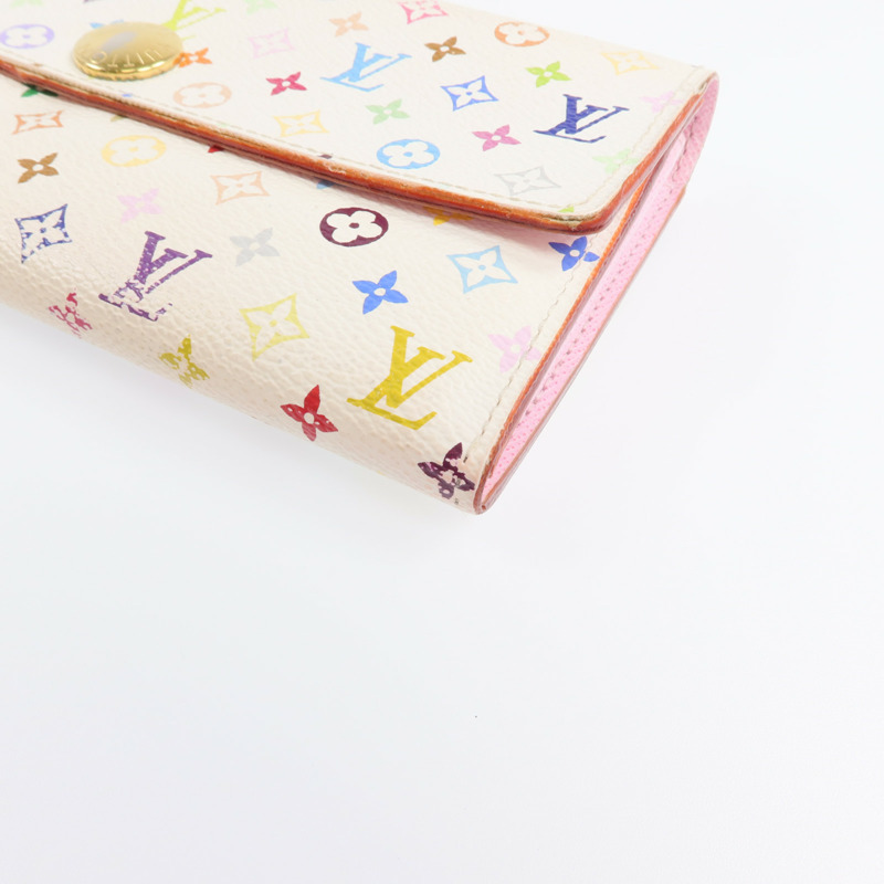 LOUIS VUITTON Monogram Multicolor Sarah Long Wallet金扣長錢包-9