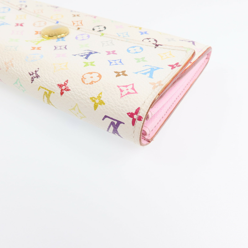 LOUIS VUITTON Monogram Multicolor Sarah Long Wallet金扣長錢包-12