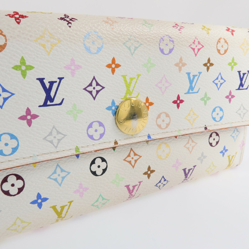 LOUIS VUITTON Monogram Multicolor Sarah Long Wallet金扣長錢包-15