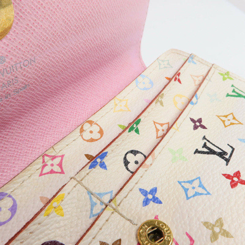 LOUIS VUITTON Monogram Multicolor Sarah Long Wallet金扣長錢包-16