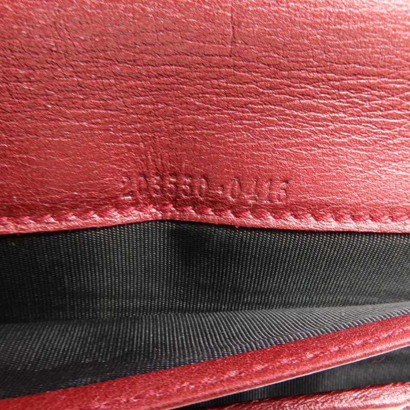 GUCCI 牛皮皮革Long Wallet金扣長錢包-7