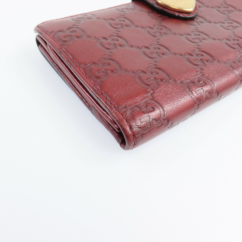 GUCCI 牛皮皮革Long Wallet金扣長錢包-11