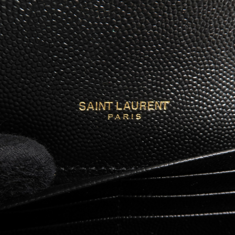 SAINT LAURENT 牛皮皮革Long Wallet金扣長錢包-6