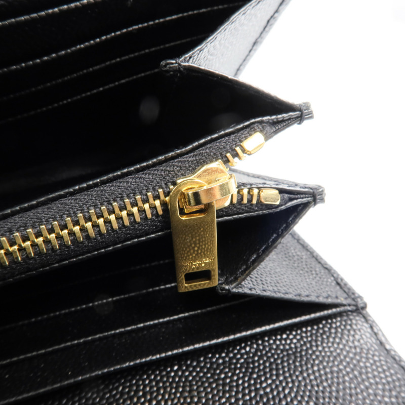 SAINT LAURENT 牛皮皮革Long Wallet金扣長錢包-14