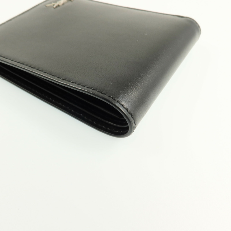 YVES SAINT LAURENT 牛皮皮革Wallet銀扣錢包-14