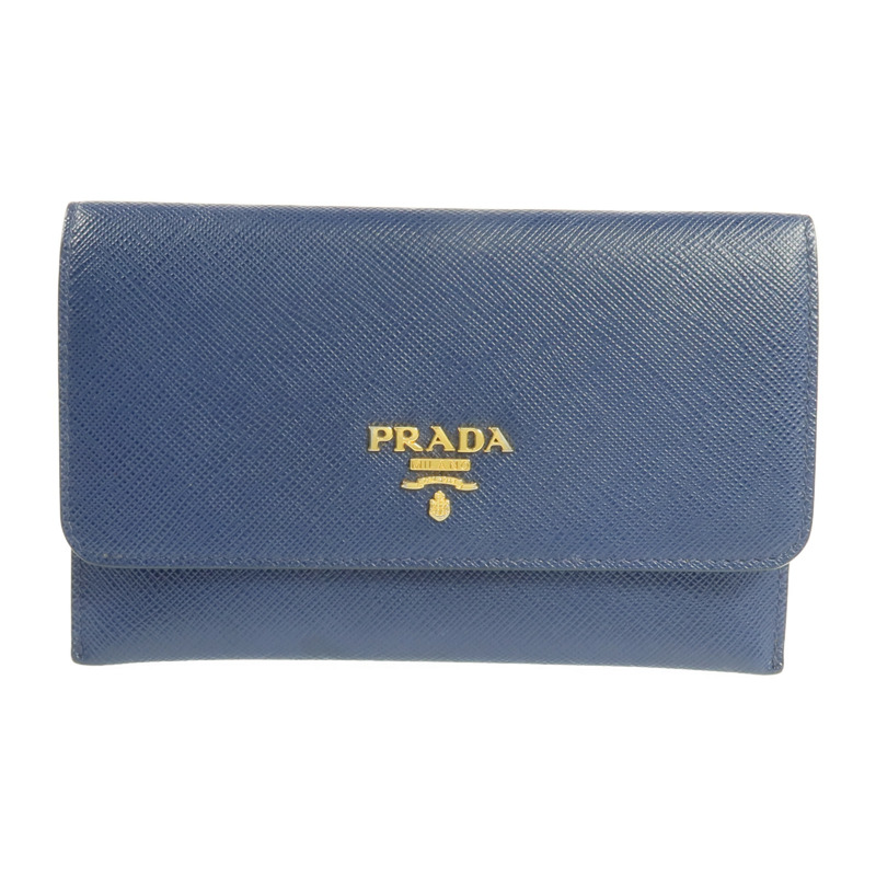 PRADA 牛皮皮革Card Case金扣卡片套-0