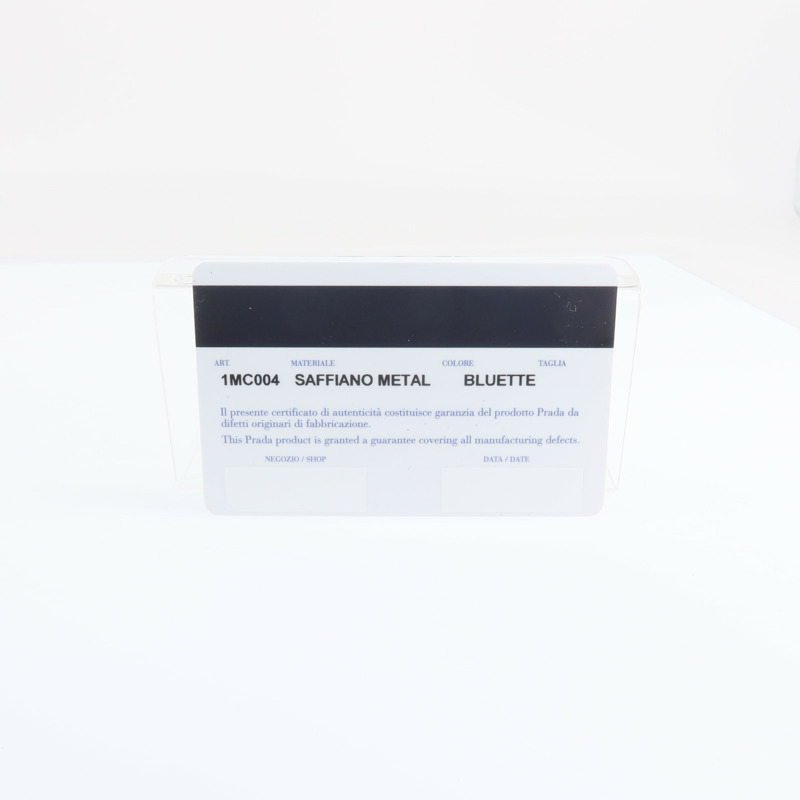 PRADA 牛皮皮革Card Case金扣卡片套-7