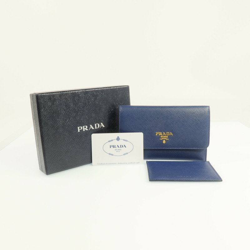 PRADA 牛皮皮革Card Case金扣卡片套-9