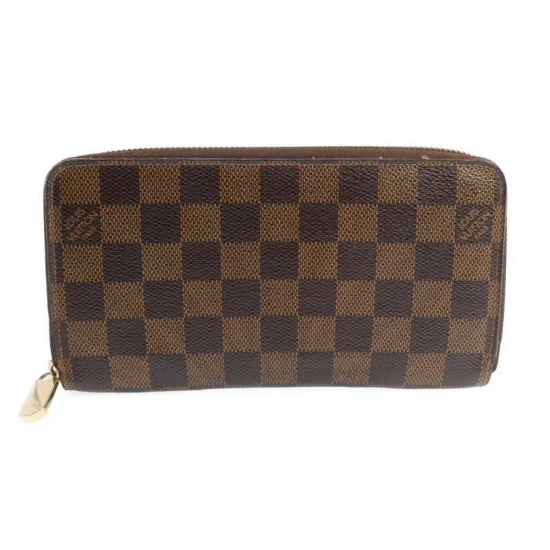 LOUIS VUITTON Damier Zipper Long Wallet金扣長錢包-0