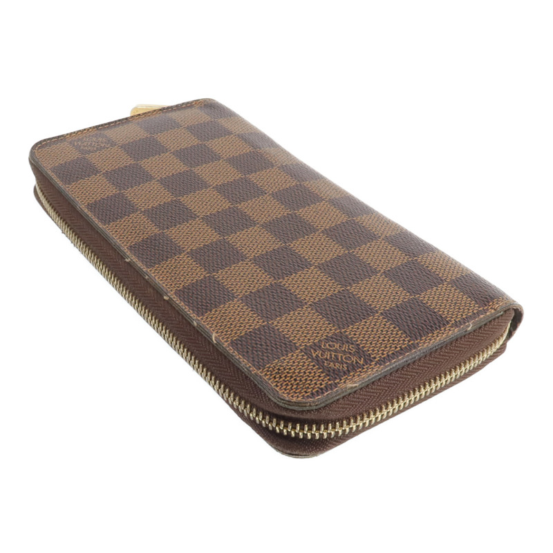 LOUIS VUITTON Damier Zipper Long Wallet金扣長錢包-4