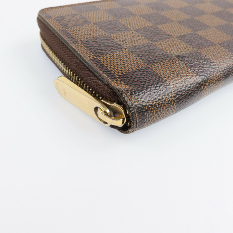 LOUIS VUITTON Damier Zipper Long Wallet金扣長錢包-10