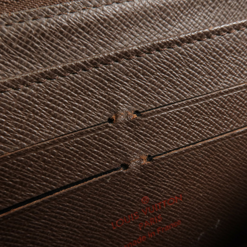 LOUIS VUITTON Damier Zipper Long Wallet金扣長錢包-17