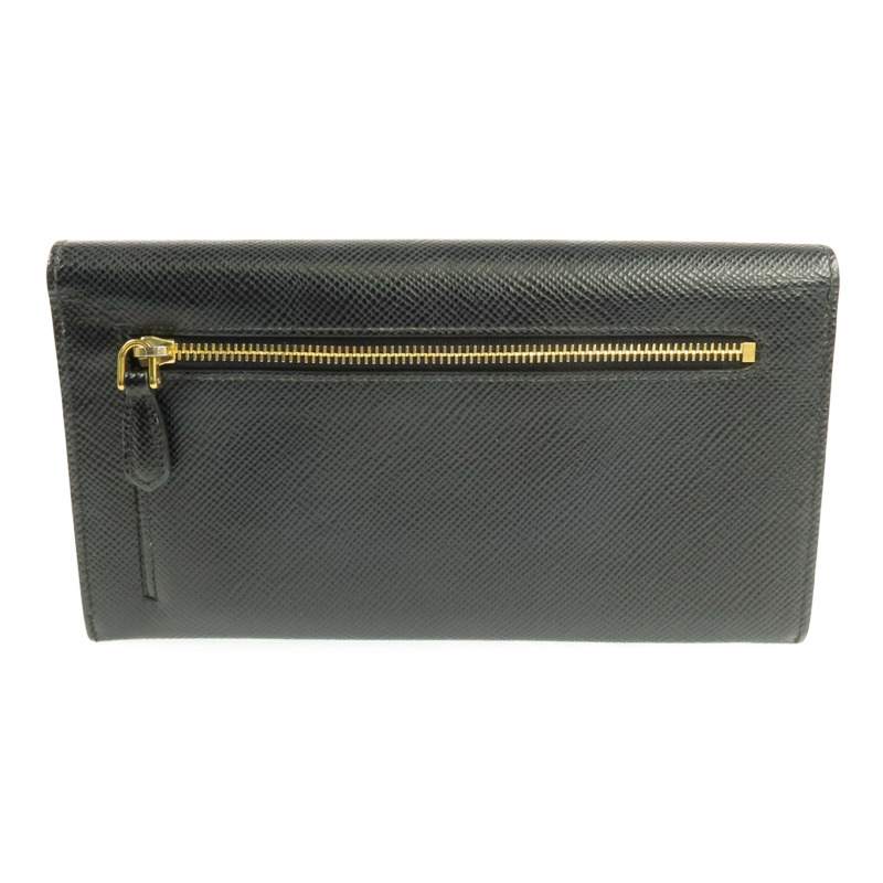 PRADA 牛皮皮革Zipper Long Wallet金扣長錢包-2