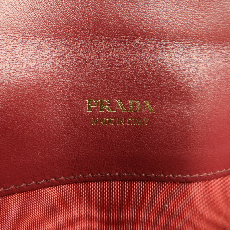 PRADA 牛皮皮革Zipper Long Wallet金扣長錢包-6