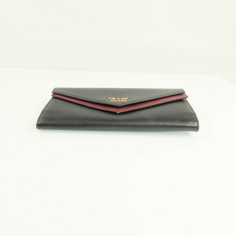 PRADA 牛皮皮革Zipper Long Wallet金扣長錢包-8