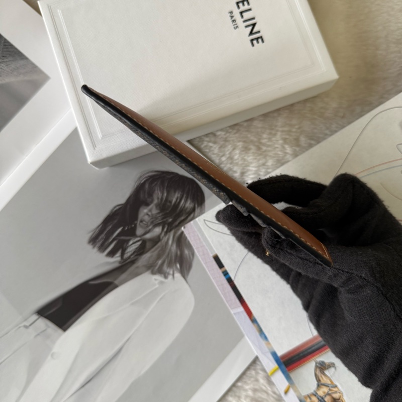 Triomphe 帆布及皮革拉鍊卡片夾/零錢包(棕褐色)-5