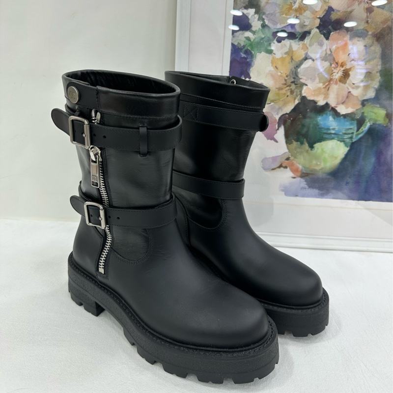 DIOR 迪奧 早春25 黑色靴 36碼-0