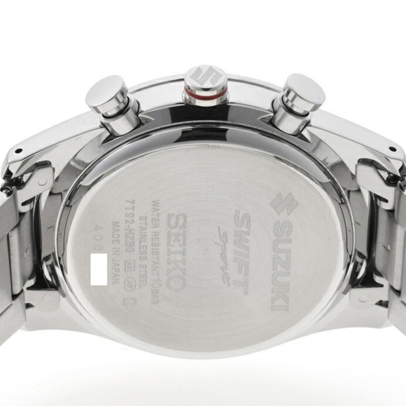 精工鈴木Swift Sport x 聯名腕錶 7T92-HZB0 高級銀色石英錶 A-159761-3