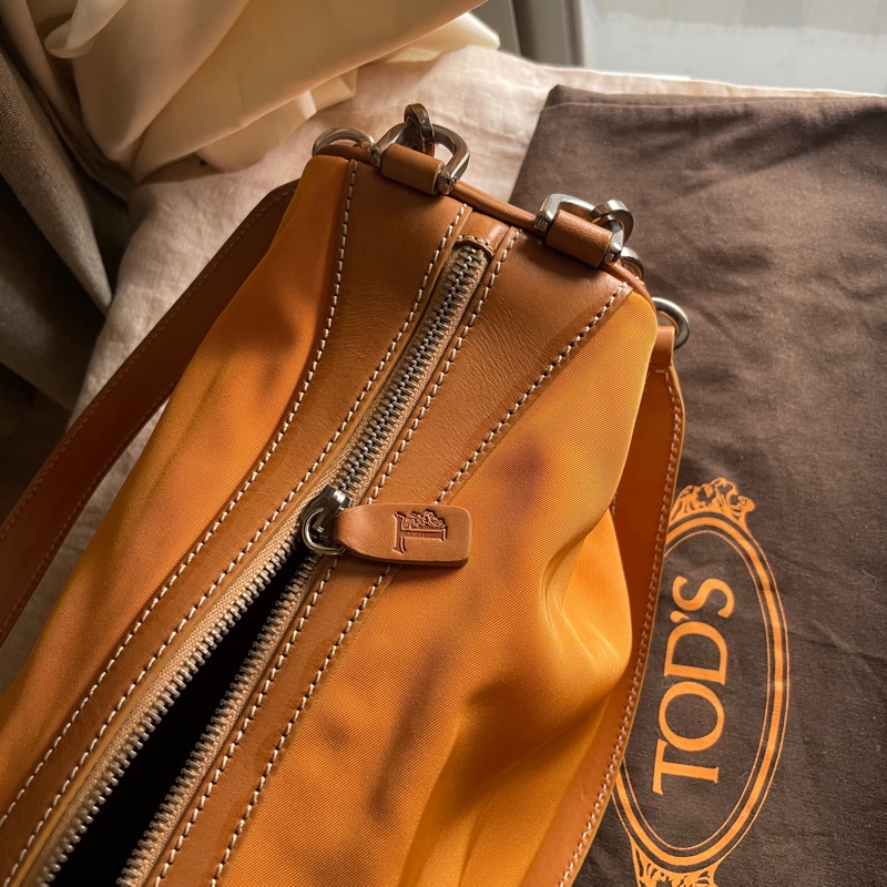 TOD’s帆布包/鏈帶包/肩背包/側背包/自➕長帶斜背/ 🌠正品🌠少用🌠背法多樣/很輕-24