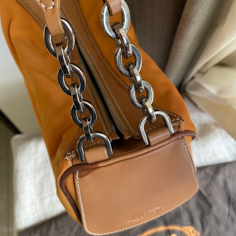 TOD’s帆布包/鏈帶包/肩背包/側背包/自➕長帶斜背/ 🌠正品🌠少用🌠背法多樣/很輕-26