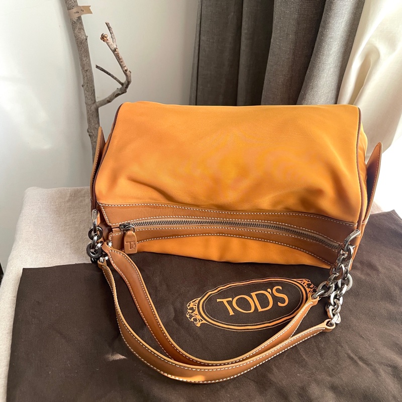 TOD’s帆布包/鏈帶包/肩背包/側背包/自➕長帶斜背/ 🌠正品🌠少用🌠背法多樣/很輕-45