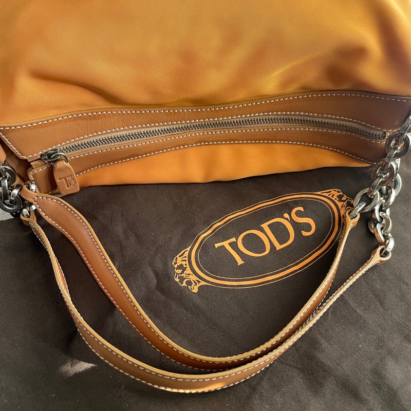 TOD’s帆布包/鏈帶包/肩背包/側背包/自➕長帶斜背/ 🌠正品🌠少用🌠背法多樣/很輕-46