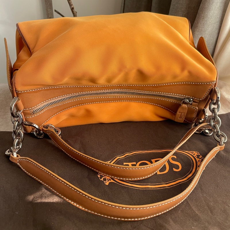 TOD’s帆布包/鏈帶包/肩背包/側背包/自➕長帶斜背/ 🌠正品🌠少用🌠背法多樣/很輕-47