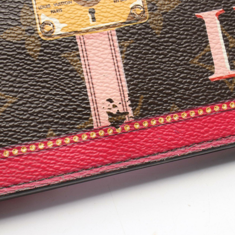 路易威登 Weekend Pochette 單肩包，塗層帆布，Monogram 圖案，女士，棕色，粉紅色，多色，M62456-9