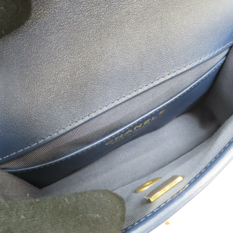 藍色 丹寧 牛仔布 徽章 鏈條包 兩用包【CHANEL 香奈兒】 AS5132-4