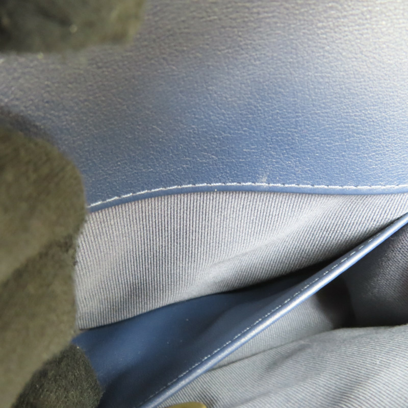 藍色 丹寧 牛仔布 徽章 鏈條包 兩用包【CHANEL 香奈兒】 AS5132-5