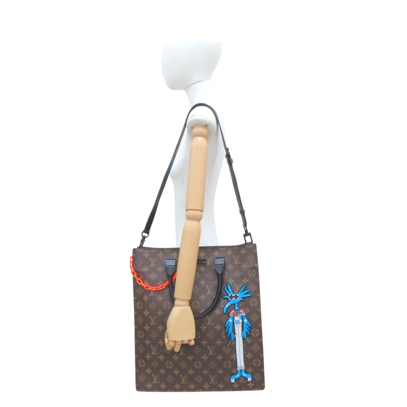 棕色 原花帆布 LV Friends Sac Plat 兩用包【LOUIS VUITTON LV 路易威登】 M45667-11