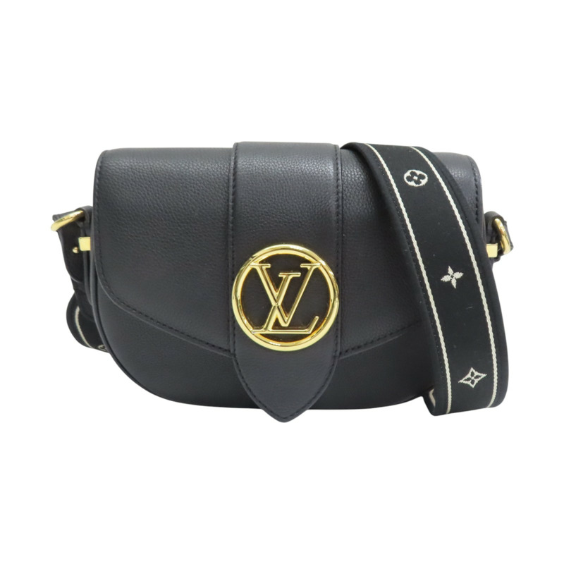 黑色 牛皮 Pont 9 Soft MM 肩背包【LOUIS VUITTON LV 路易威登】 M58967-0