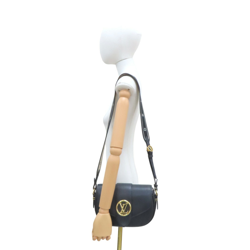黑色 牛皮 Pont 9 Soft MM 肩背包【LOUIS VUITTON LV 路易威登】 M58967-9