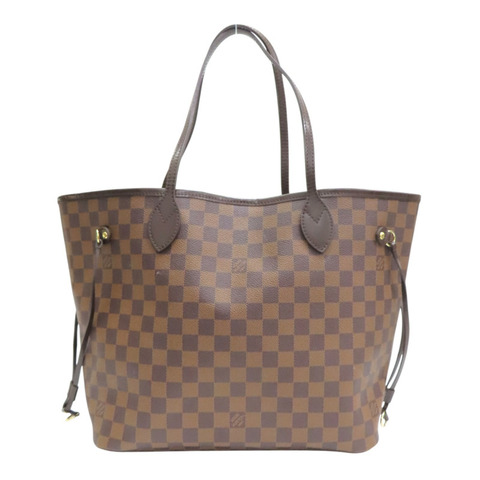 棕色 棋盤格帆布 Neverfull MM 托特包 肩背包【LOUIS VUITTON LV 路易威登】 N51105