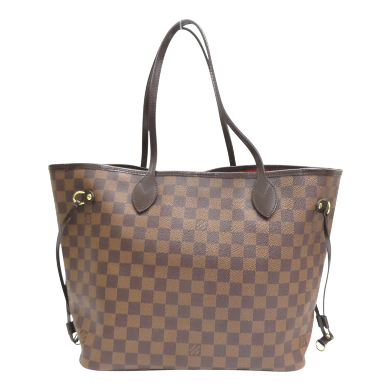 棕色 棋盤格帆布 Neverfull MM 托特包 肩背包【LOUIS VUITTON LV 路易威登】 N51105-1