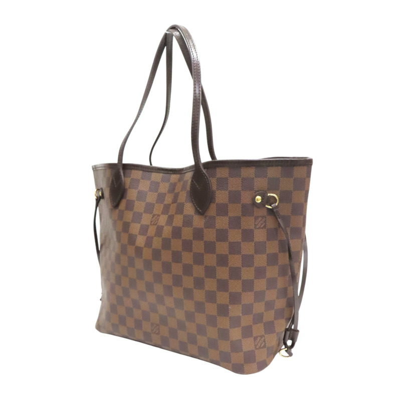 棕色 棋盤格帆布 Neverfull MM 托特包 肩背包【LOUIS VUITTON LV 路易威登】 N51105-2