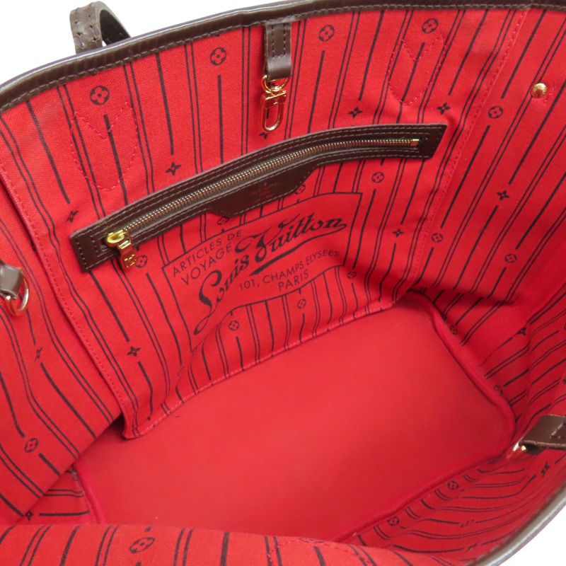 棕色 棋盤格帆布 Neverfull MM 托特包 肩背包【LOUIS VUITTON LV 路易威登】 N51105-4