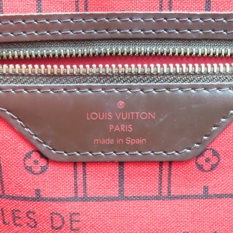 棕色 棋盤格帆布 Neverfull MM 托特包 肩背包【LOUIS VUITTON LV 路易威登】 N51105-7
