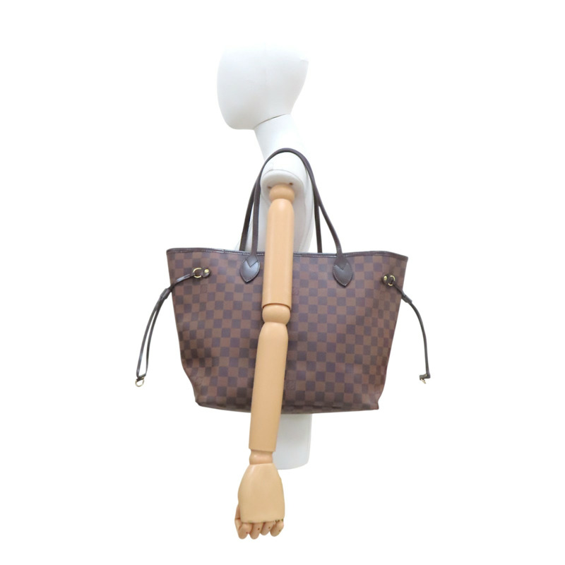 棕色 棋盤格帆布 Neverfull MM 托特包 肩背包【LOUIS VUITTON LV 路易威登】 N51105-9