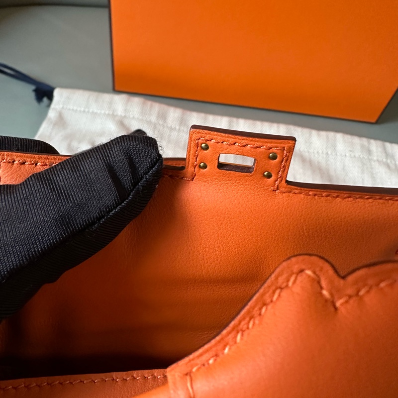 新到 ° Hermes Kellydoll 3Q櫻花粉 橘拼粉K刻粉腳丫粉笑臉超可愛！ 全新全套：防塵袋、絲帶、小票、本子、盒子 2026年票剛抱出-7