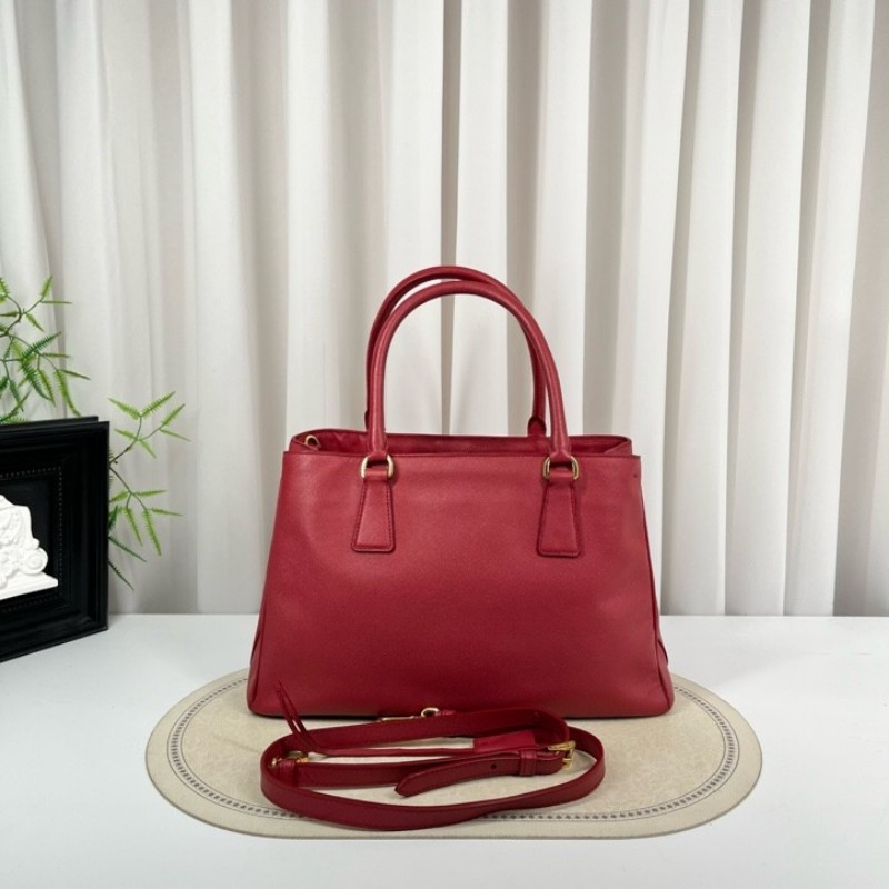 PRADA普拉達 十字紋全皮殺手包 雙拉鏈 容量大 日常通勤出行必備-1