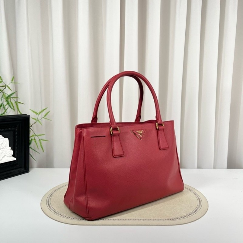 PRADA普拉達 十字紋全皮殺手包 雙拉鏈 容量大 日常通勤出行必備-2