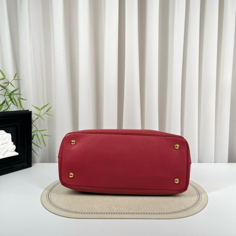 PRADA普拉達 十字紋全皮殺手包 雙拉鏈 容量大 日常通勤出行必備-7